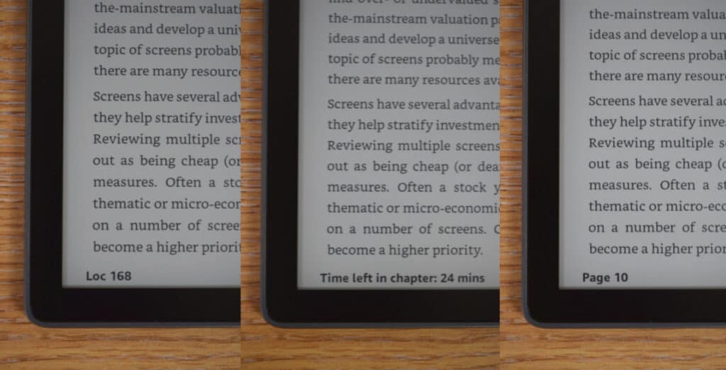 how to get page numbers on kindle website