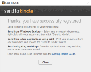 send to kindle not working 2016