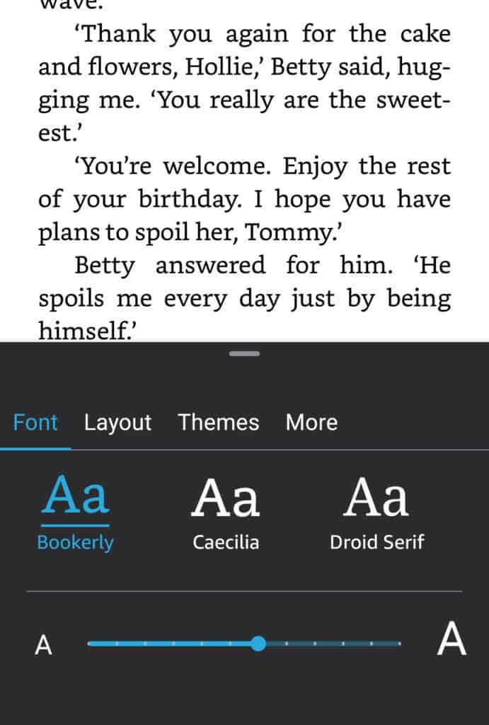 change font on kindle